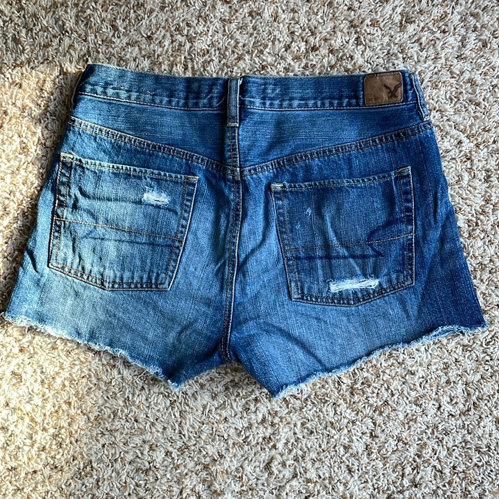 🍂 American Eagle Button Fly Cutoff Jean Shorts - Picture 2 of 8